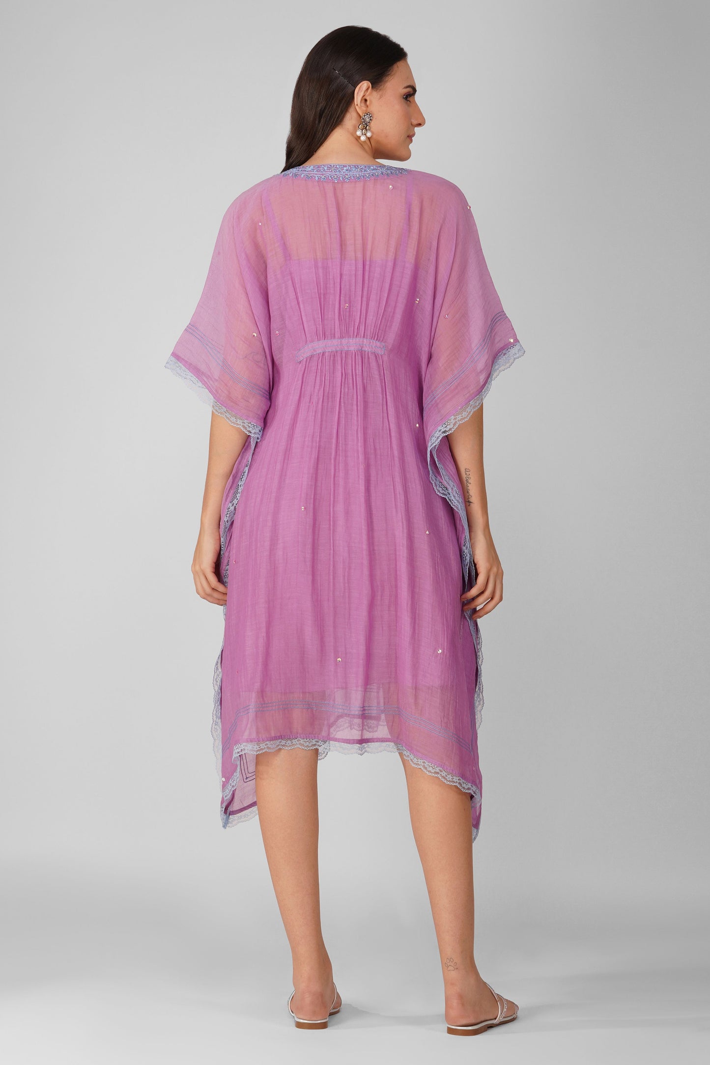 Starry Rose Gathered Kaftan