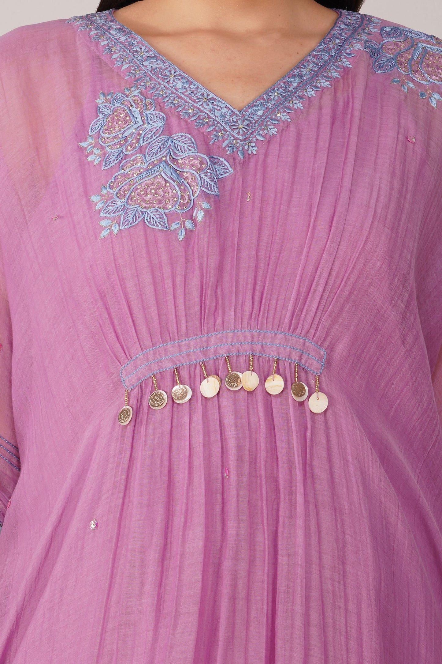 Starry Rose Gathered Kaftan