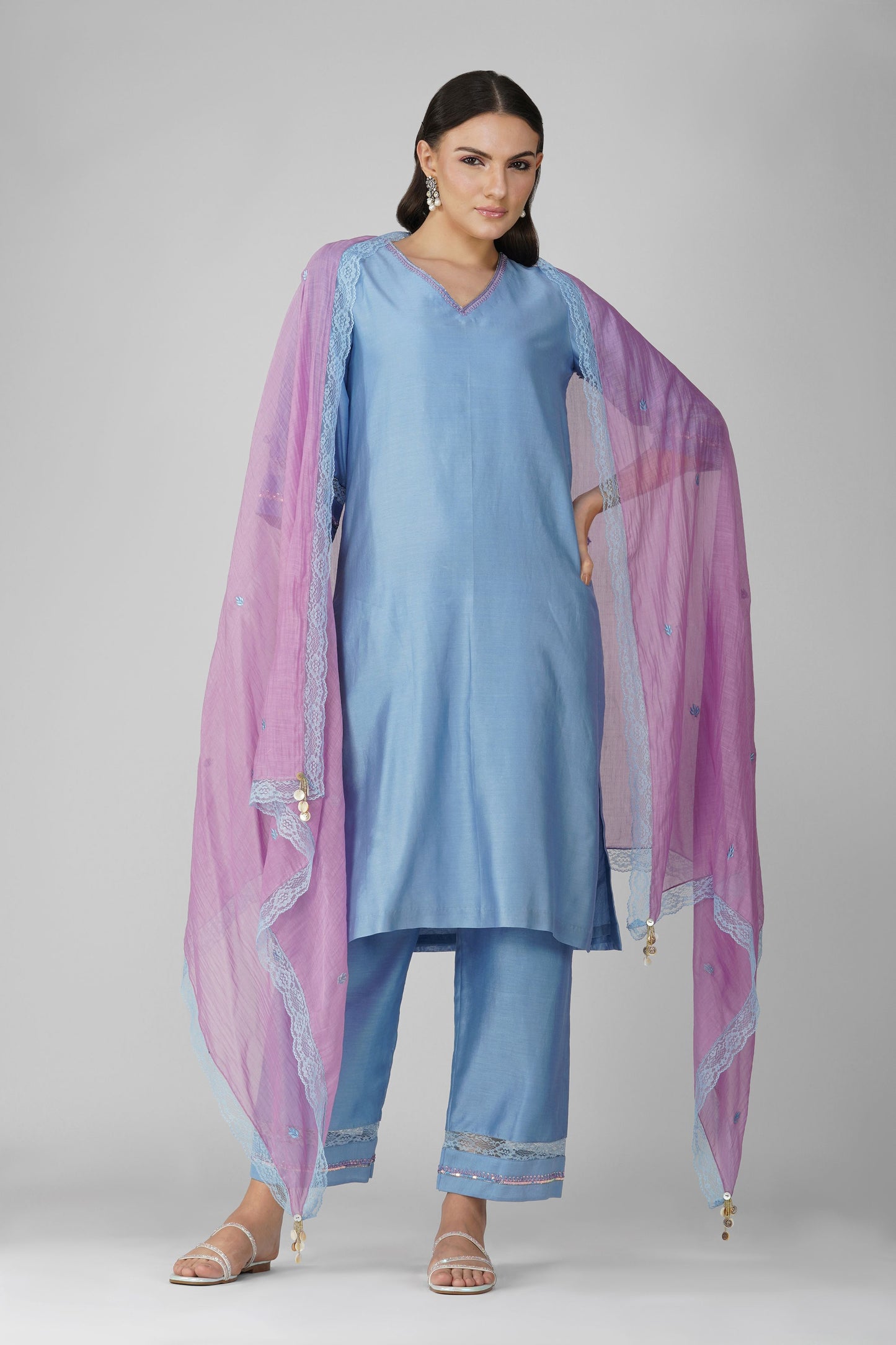 Starry Border Kurta Set