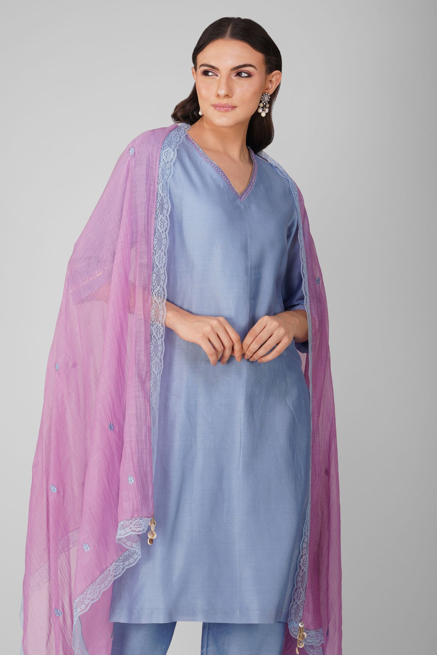 Starry Border Kurta Set