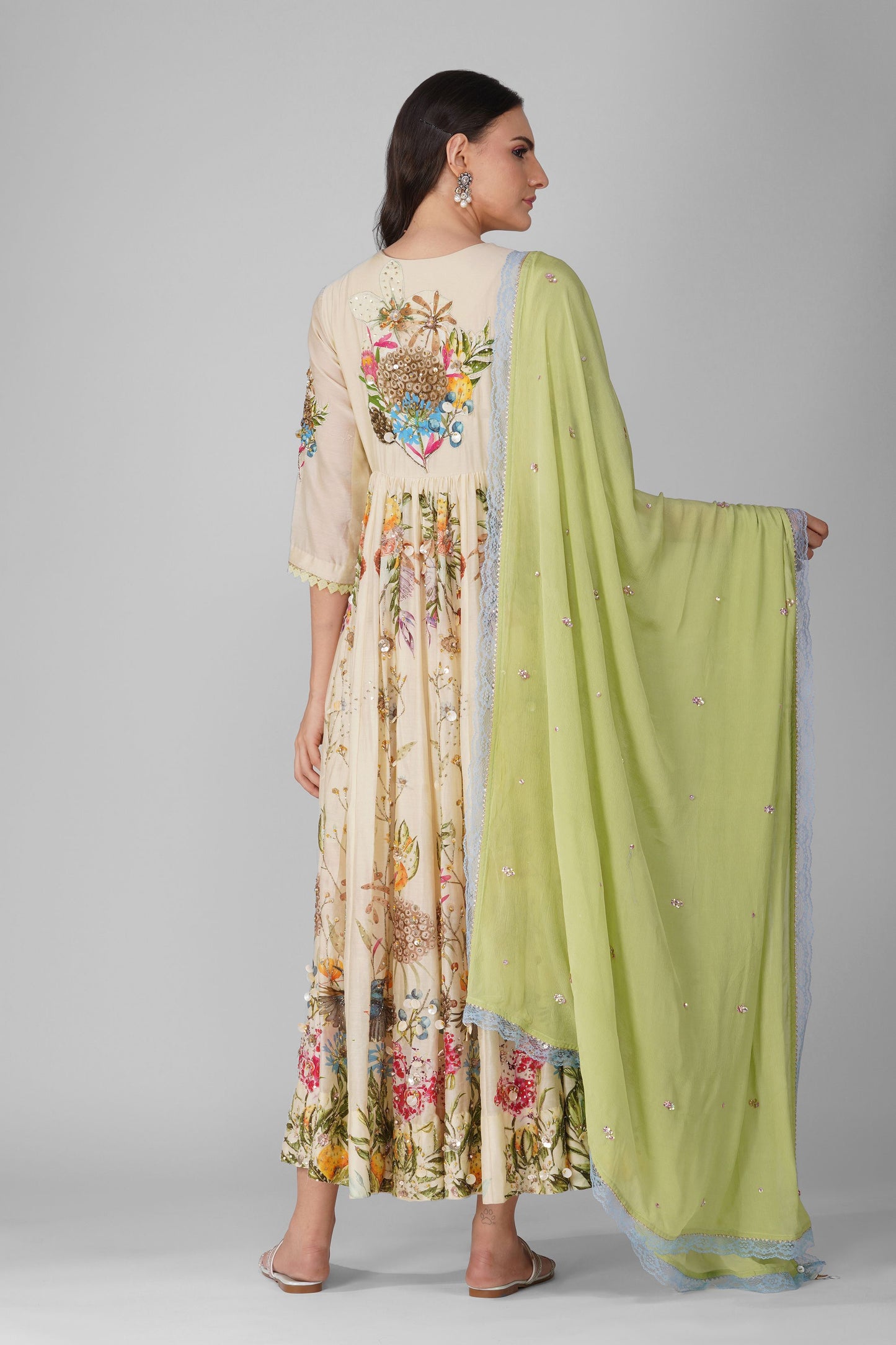 Sky Garden Printed Anarkali Set
