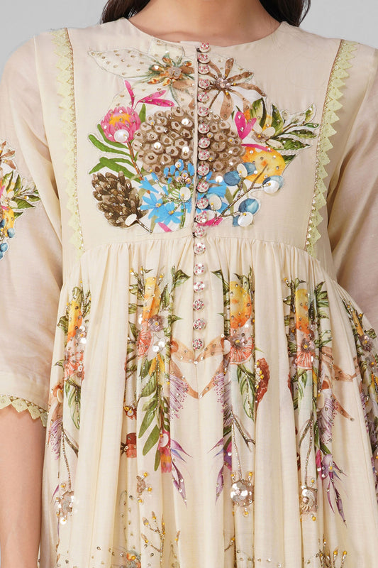 Sky Garden Printed Anarkali Set