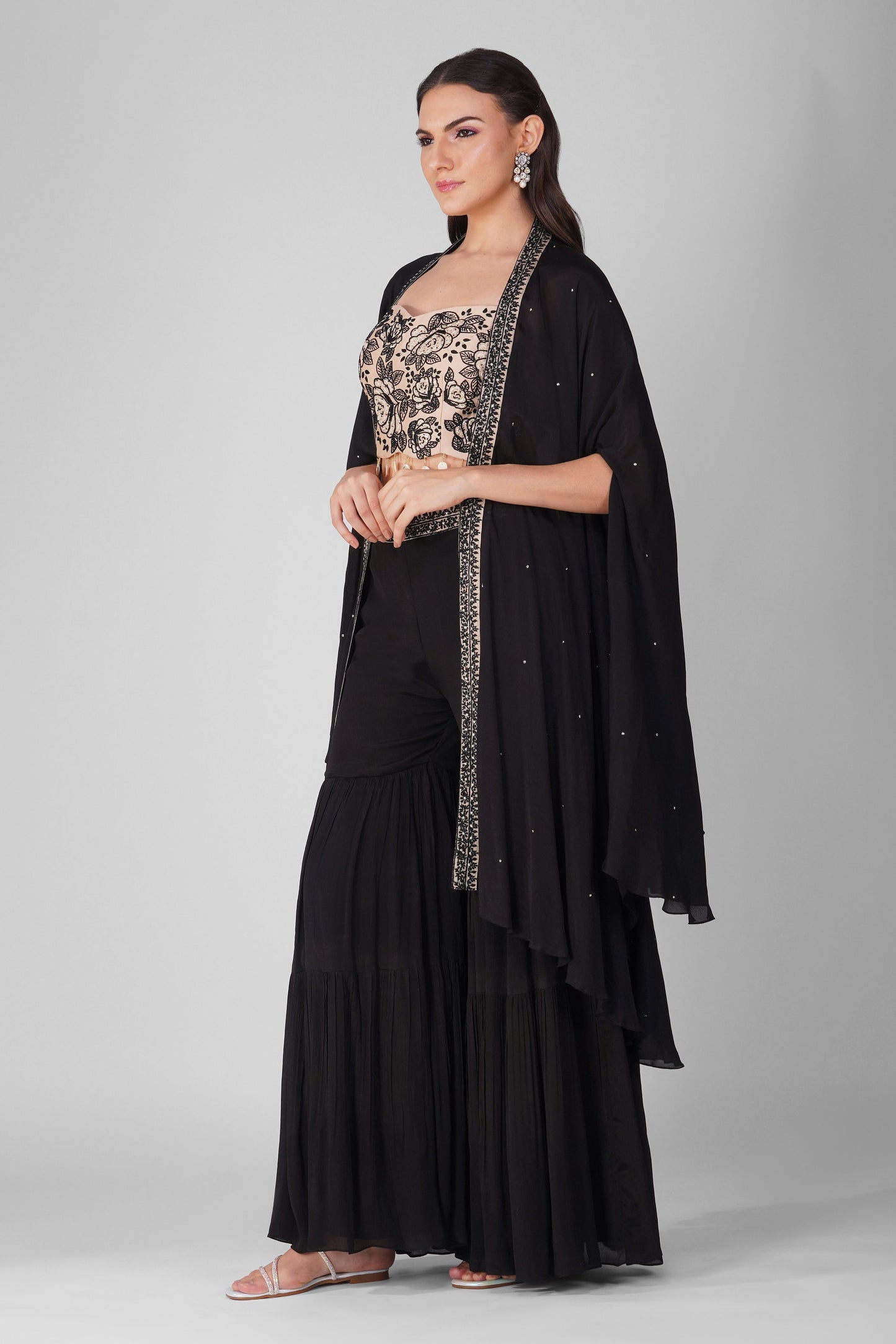 Starry Rose Cape and Garara Set