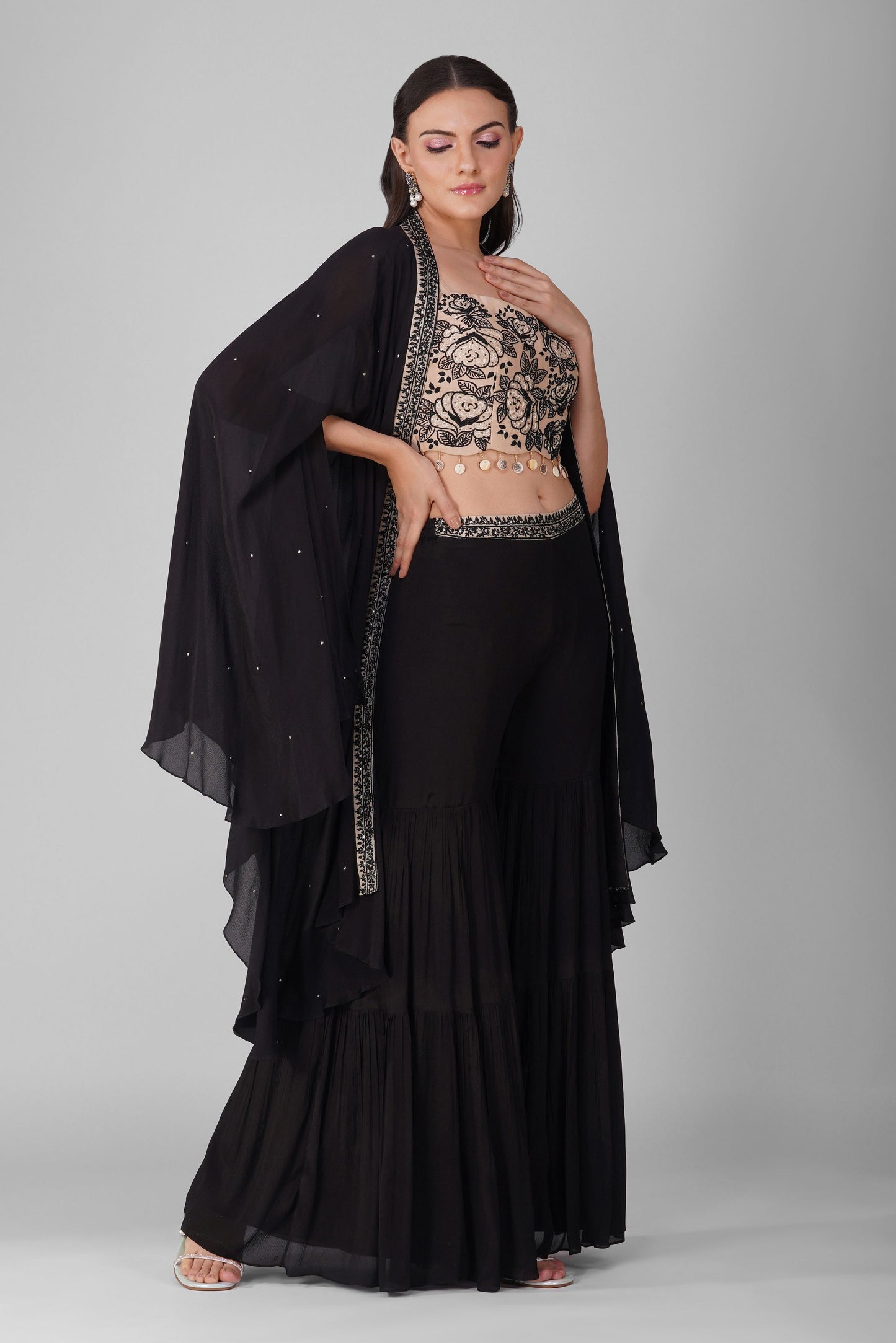 Starry Rose Cape and Garara Set