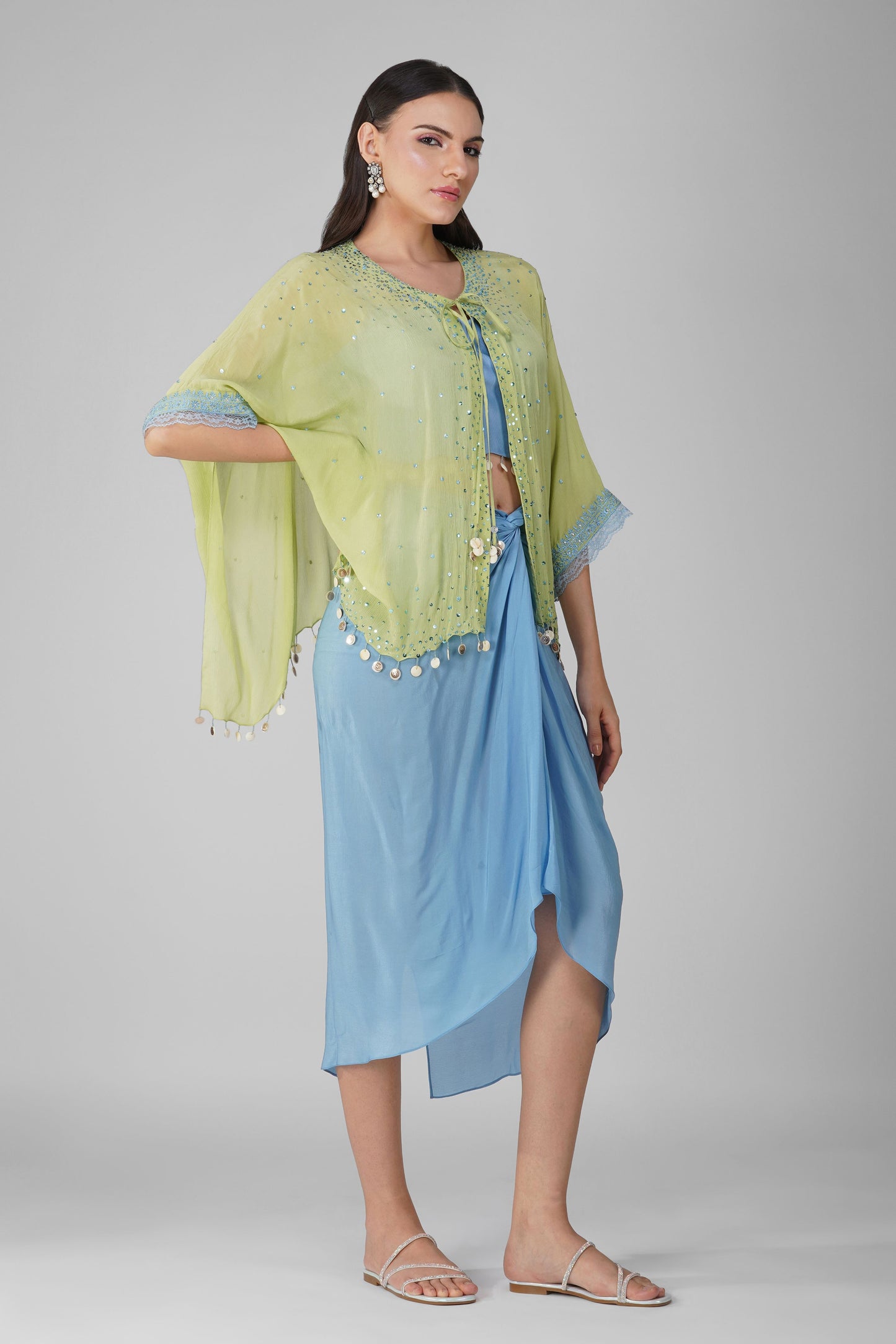 Starry Sky Drape skirt and Cape Set