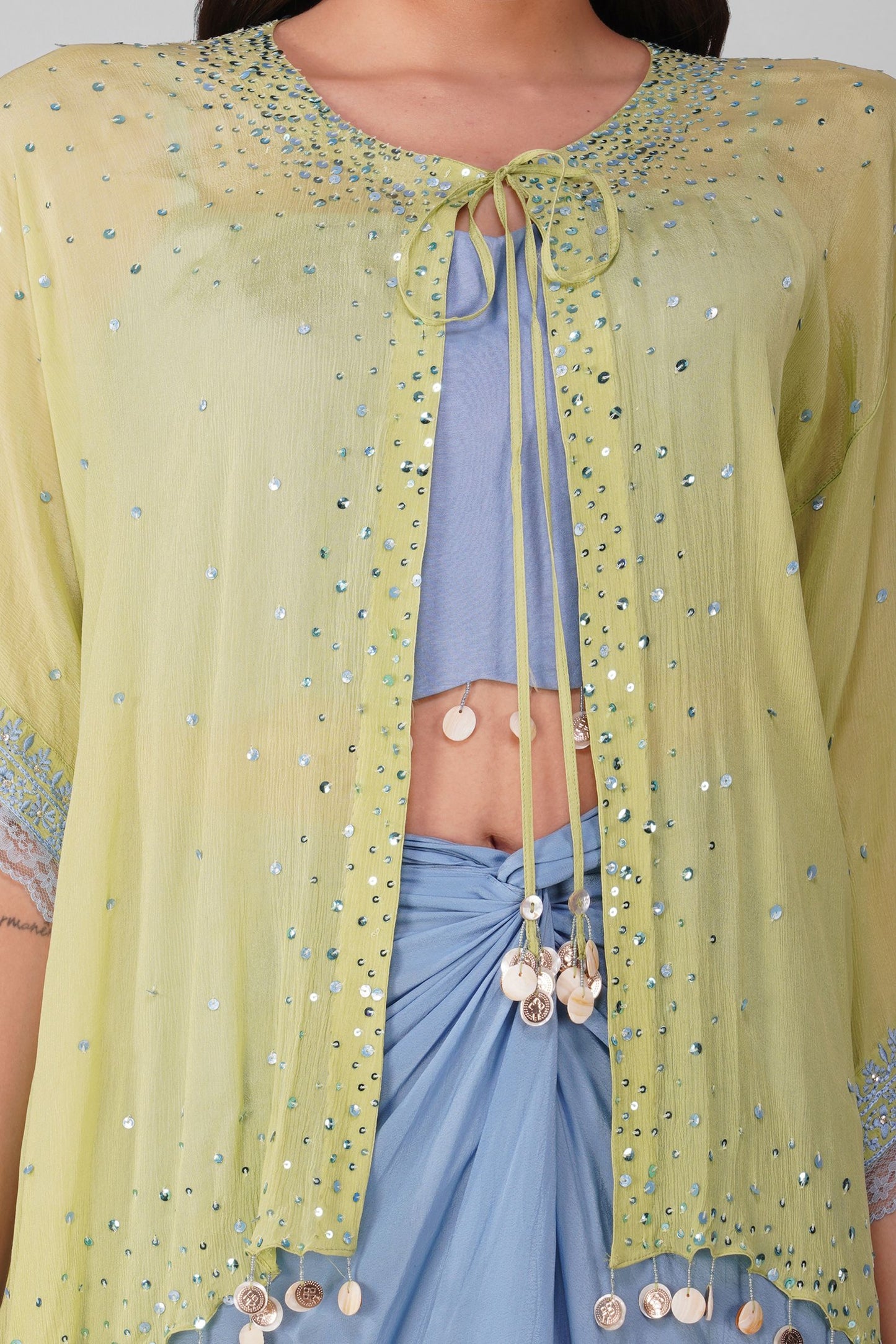 Starry Sky Drape skirt and Cape Set