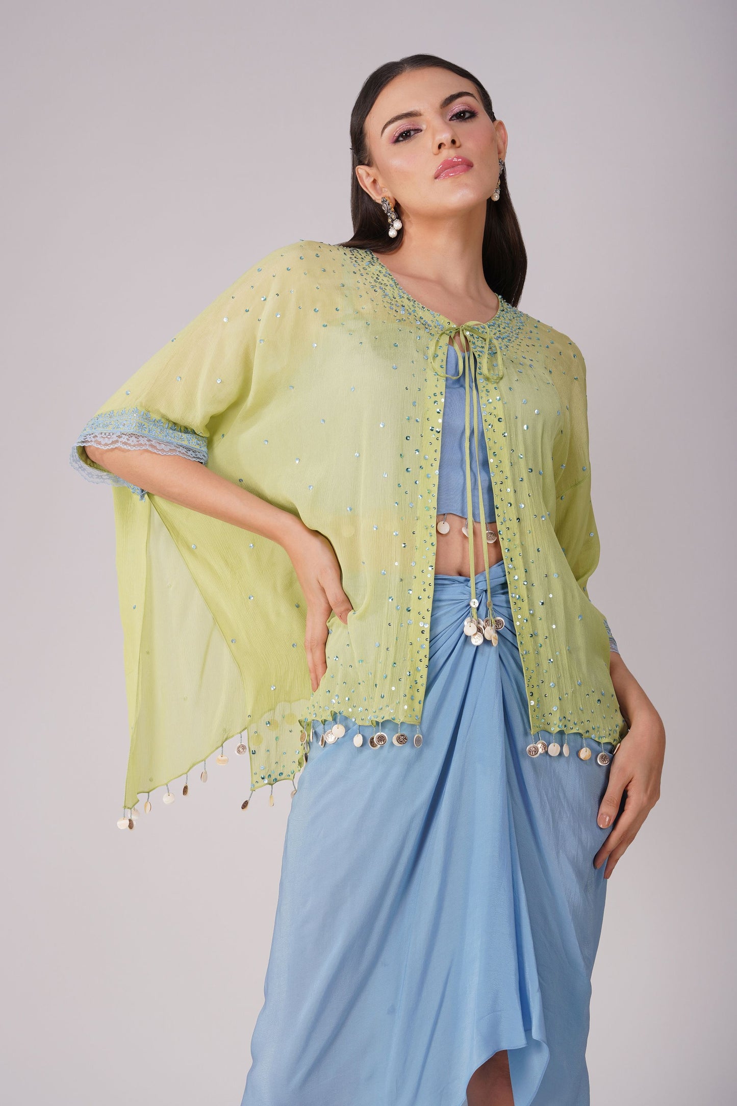 Starry Sky Drape skirt and Cape Set