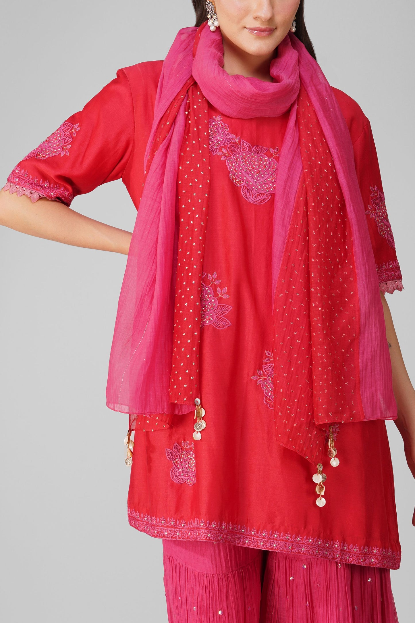 Starry Rose Two-Tone Garara Set