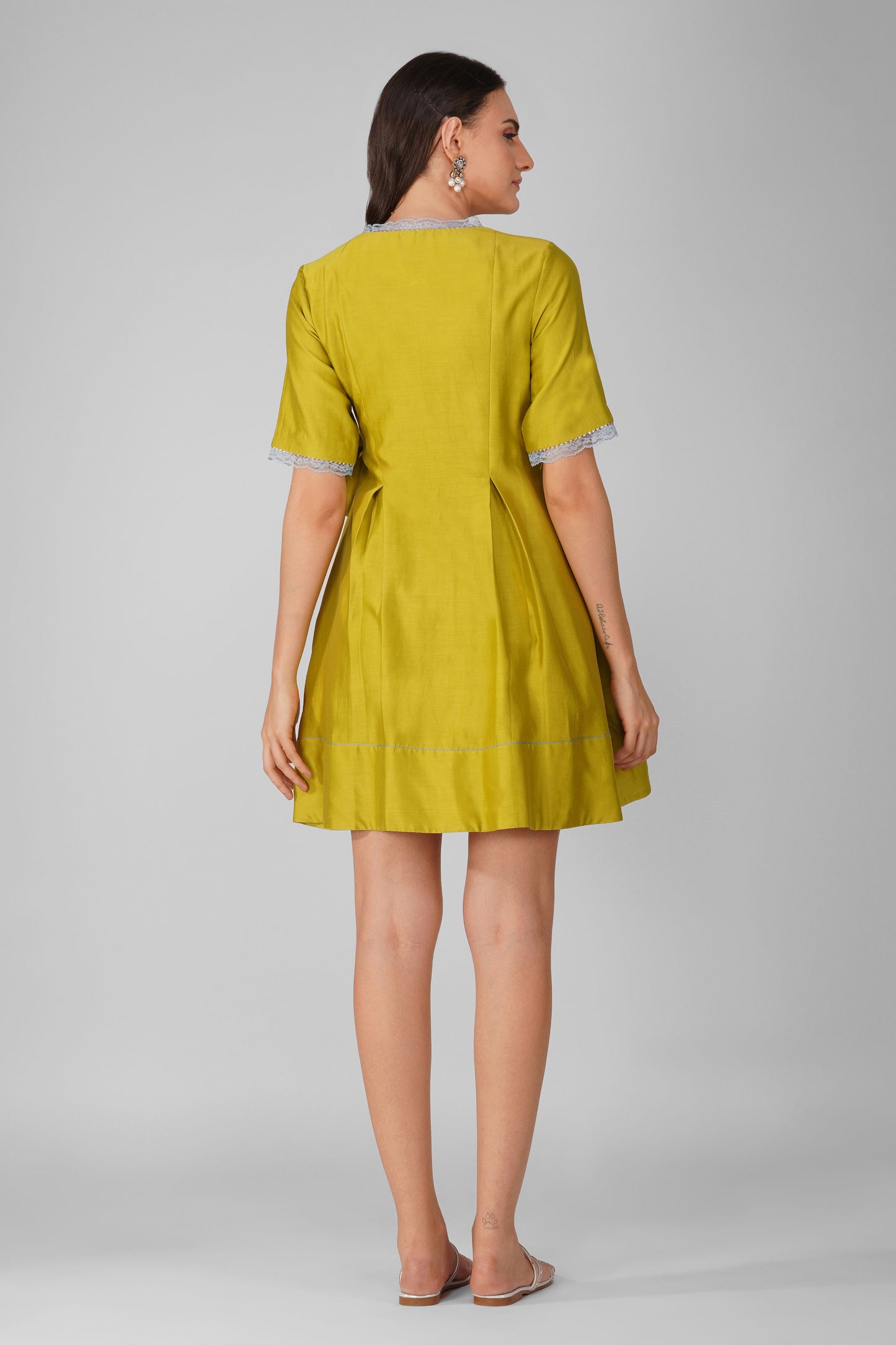 Sky Garden Applique Wrap Dress