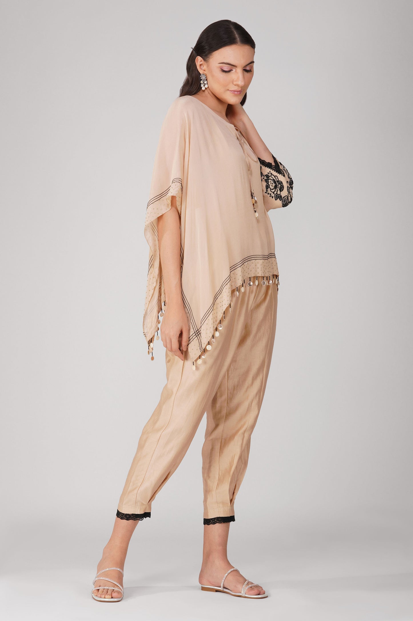 Starry Rose Asymmetric Cape Set