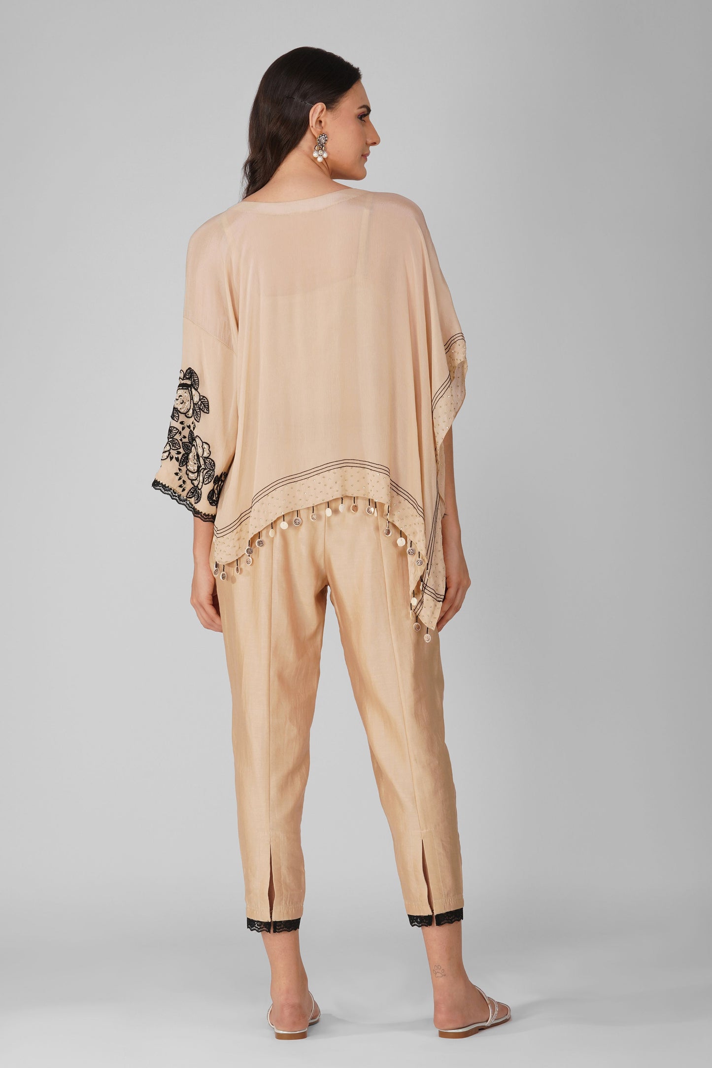 Starry Rose Asymmetric Cape Set