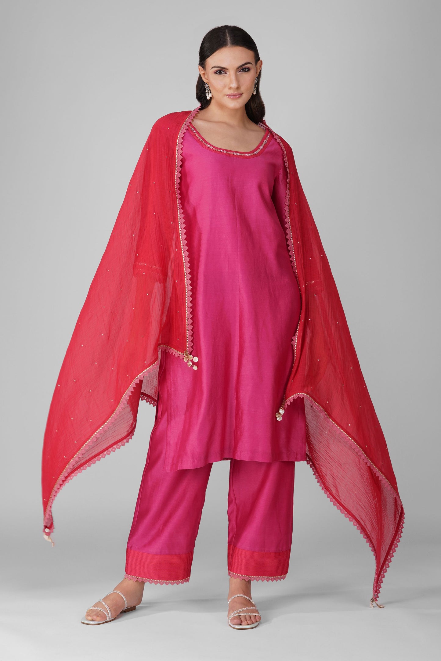 Cosmic flower Two-Tone Kurta Set