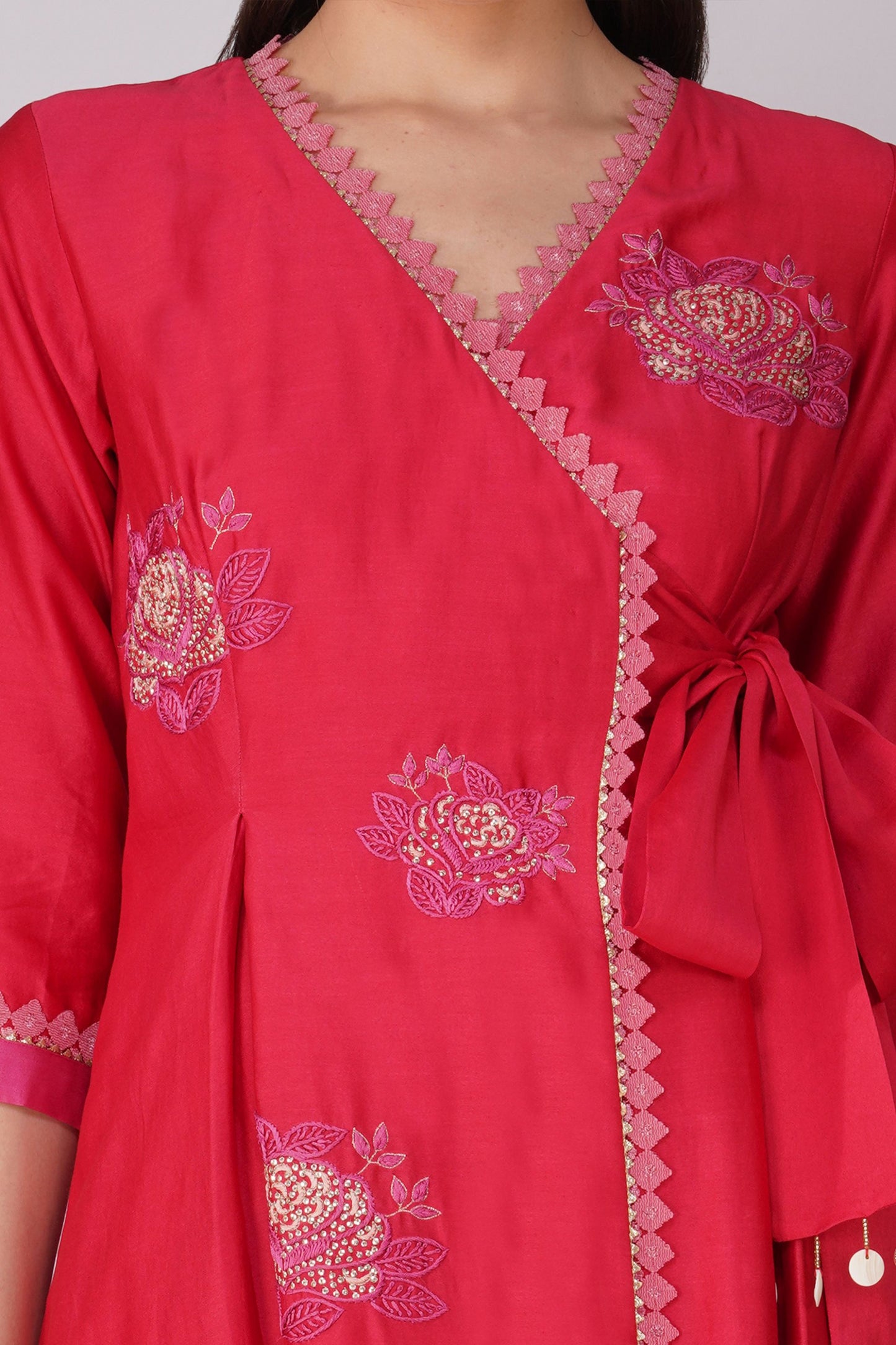 Starry Rose Two-Tone Angrakha Set