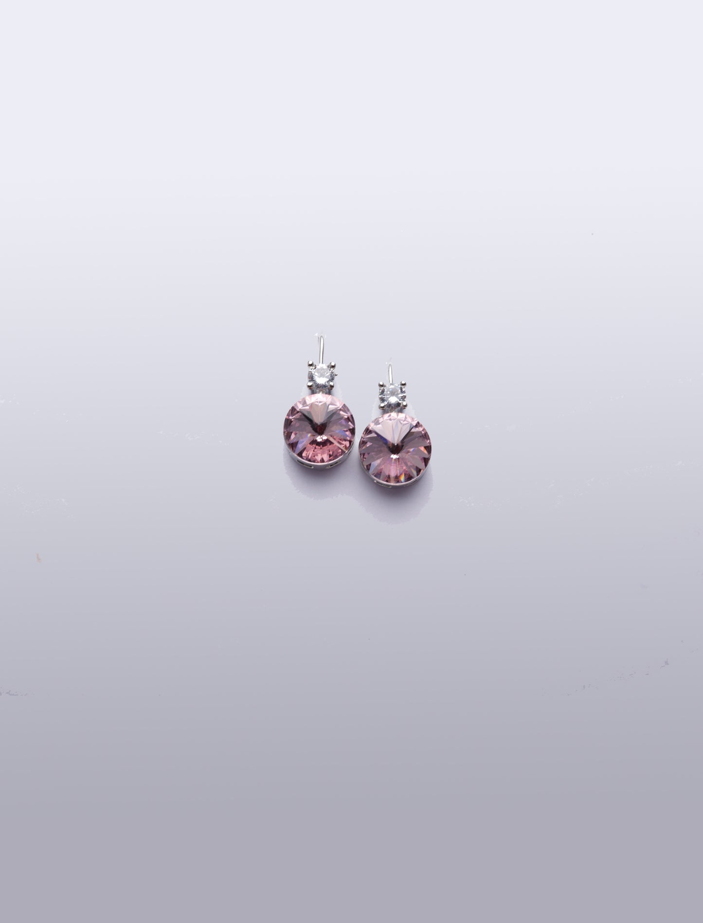 Pink Crystal Drop Earrings