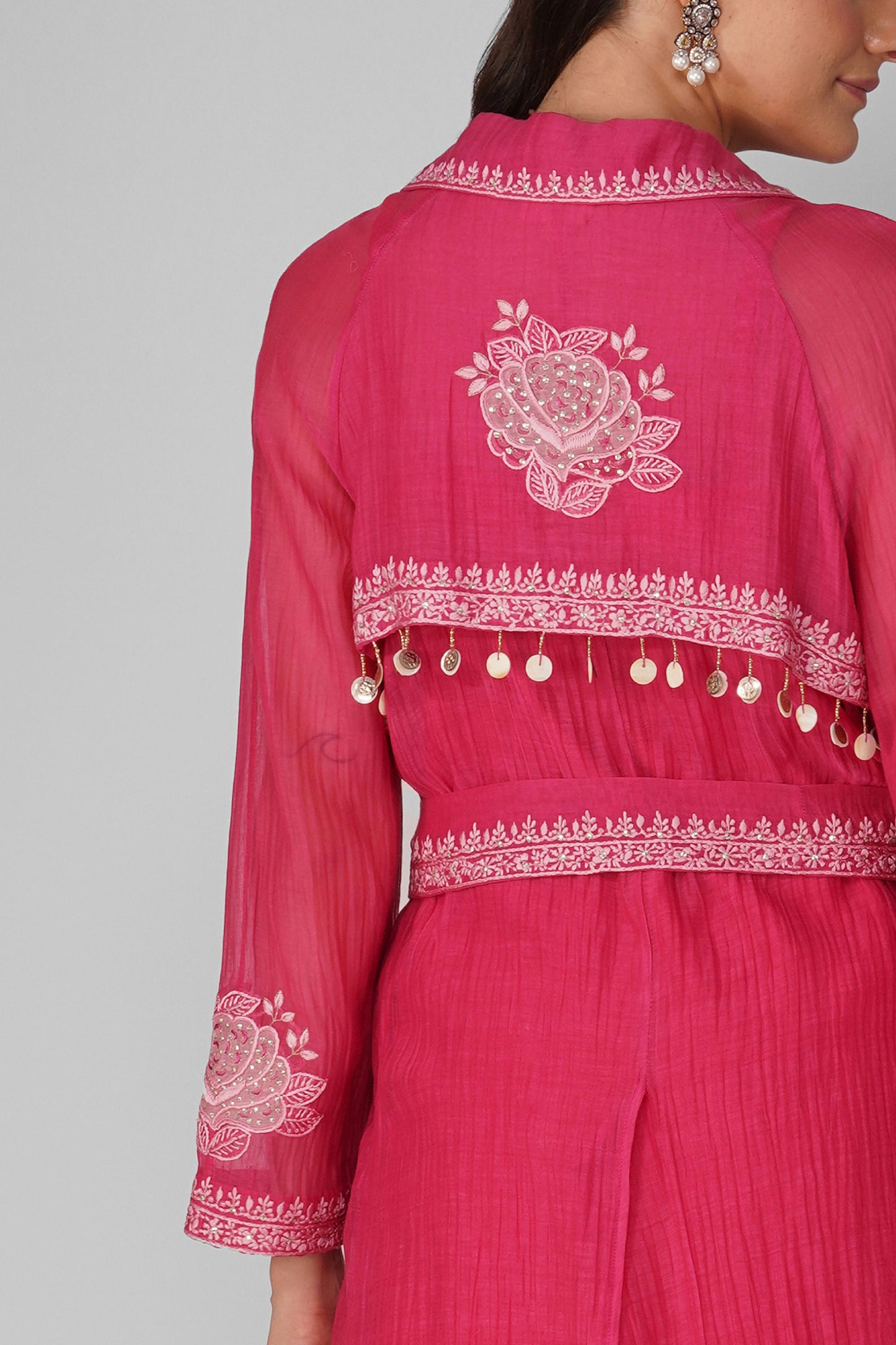 Flower Border Summer Trench Set