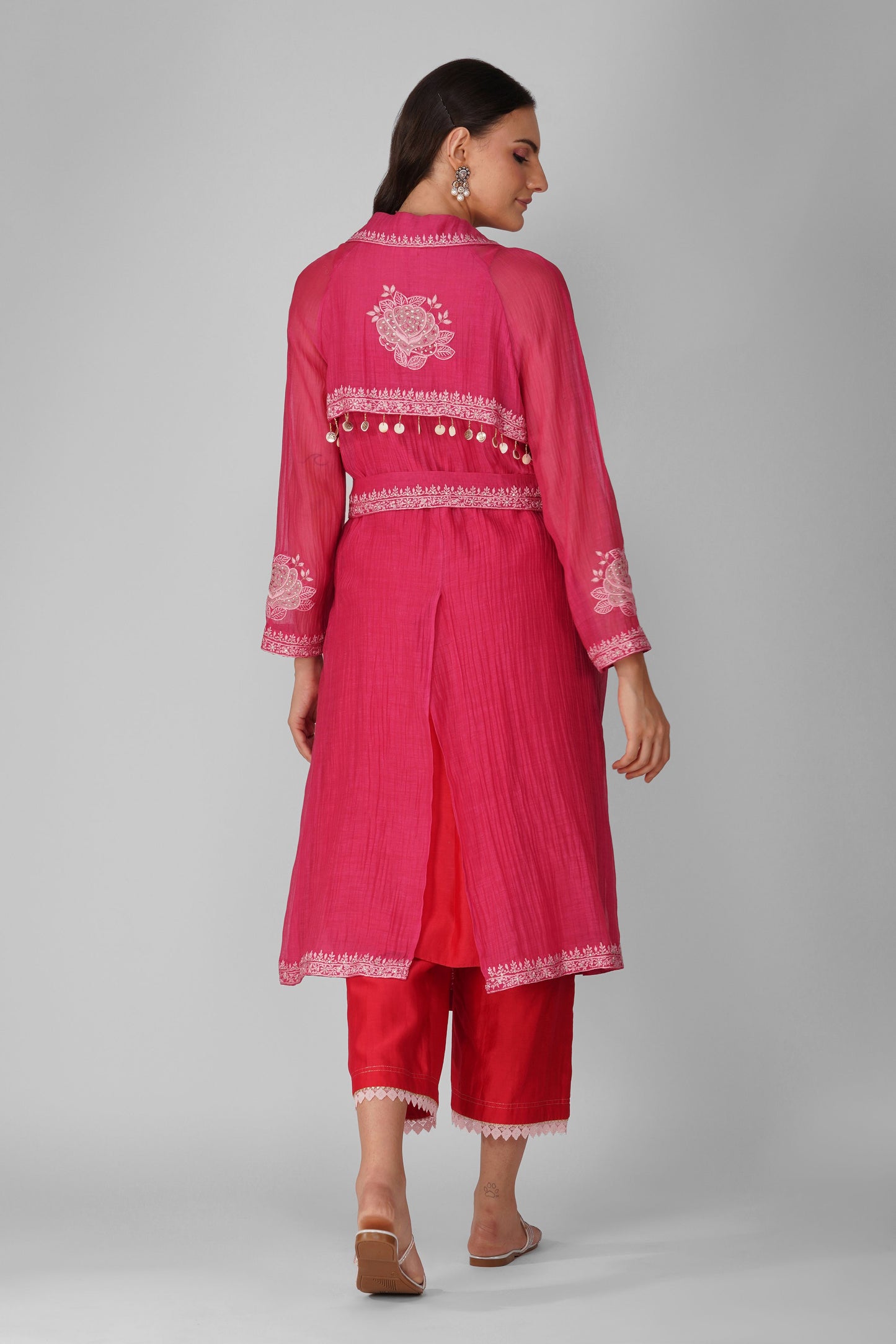 Flower Border Summer Trench Set