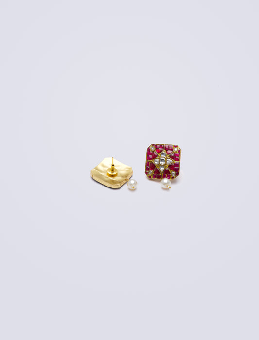 Traditional Ruby Stud Earrings