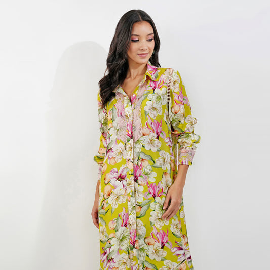 vintage Floral Shirt Set