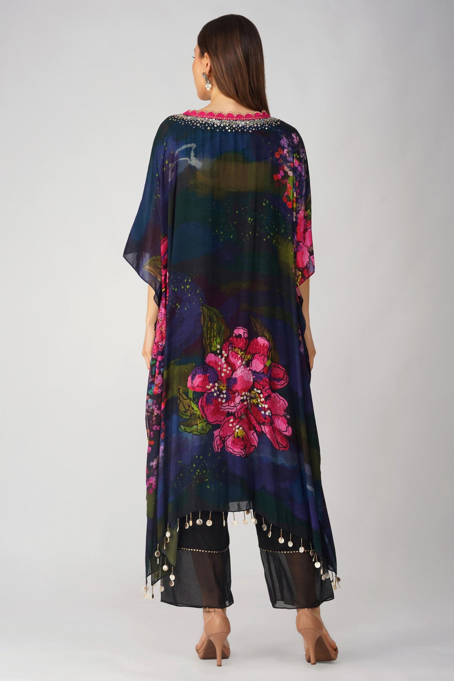 BIG FLOWER KAFTAN SET