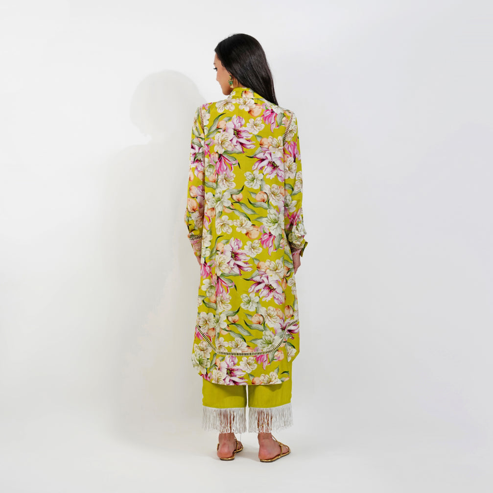 vintage Floral Shirt Set
