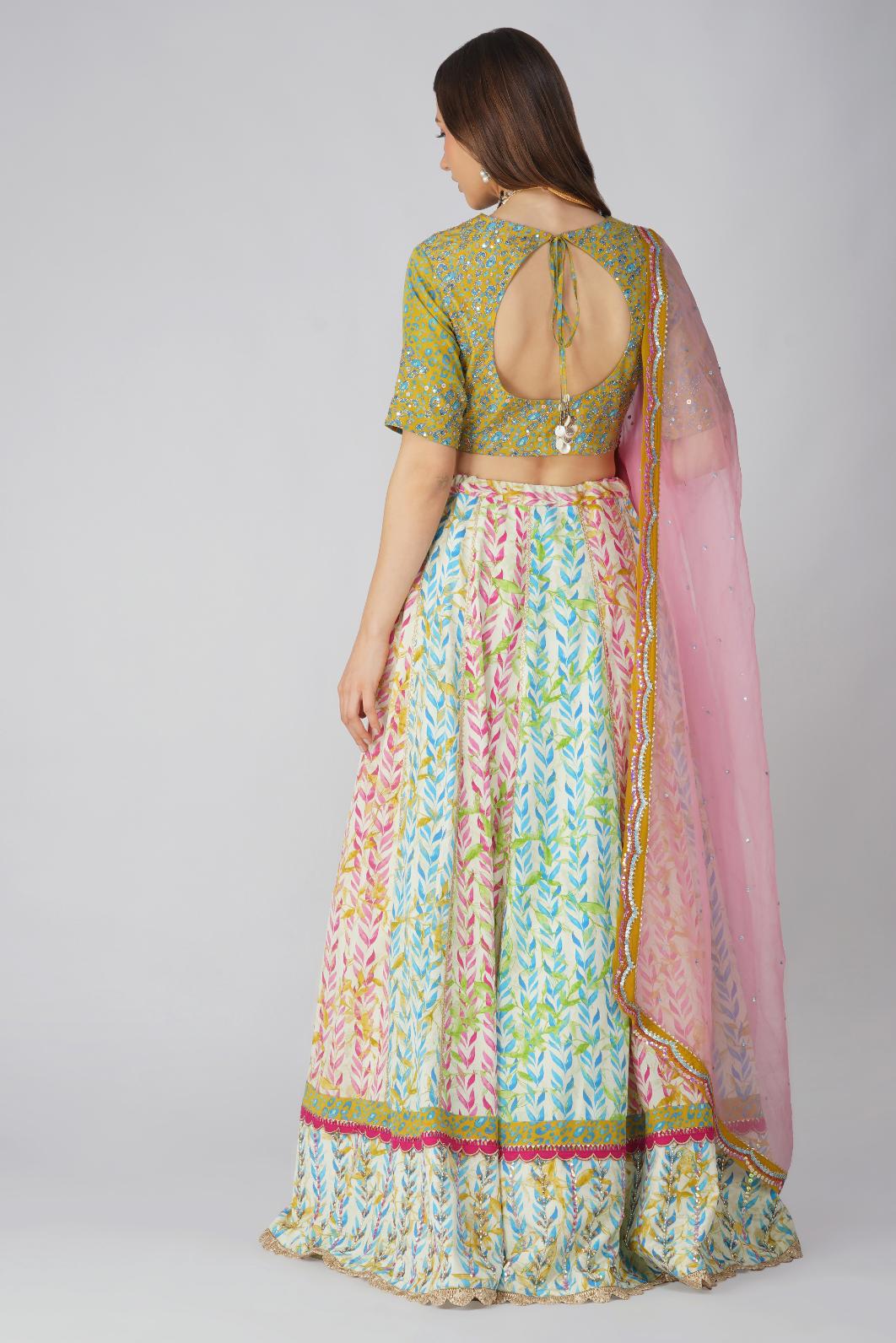 LEAF PRINT LEHENGA SET