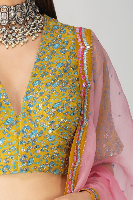 LEAF PRINT LEHENGA SET