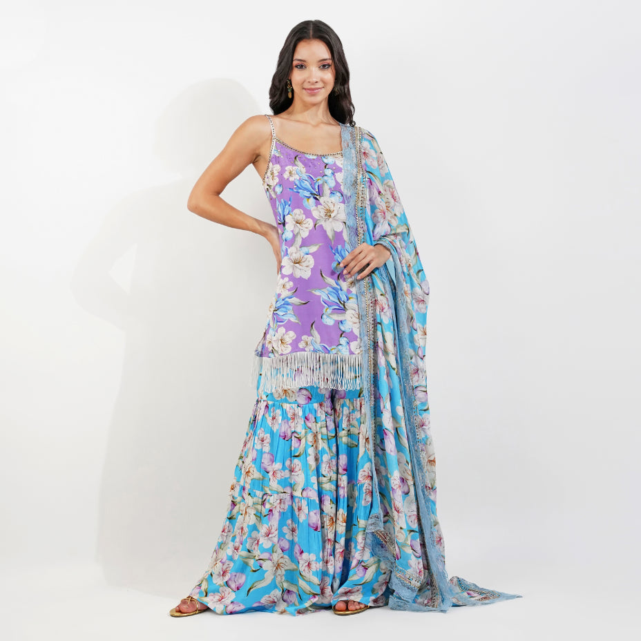 vintage Floral Garara Set