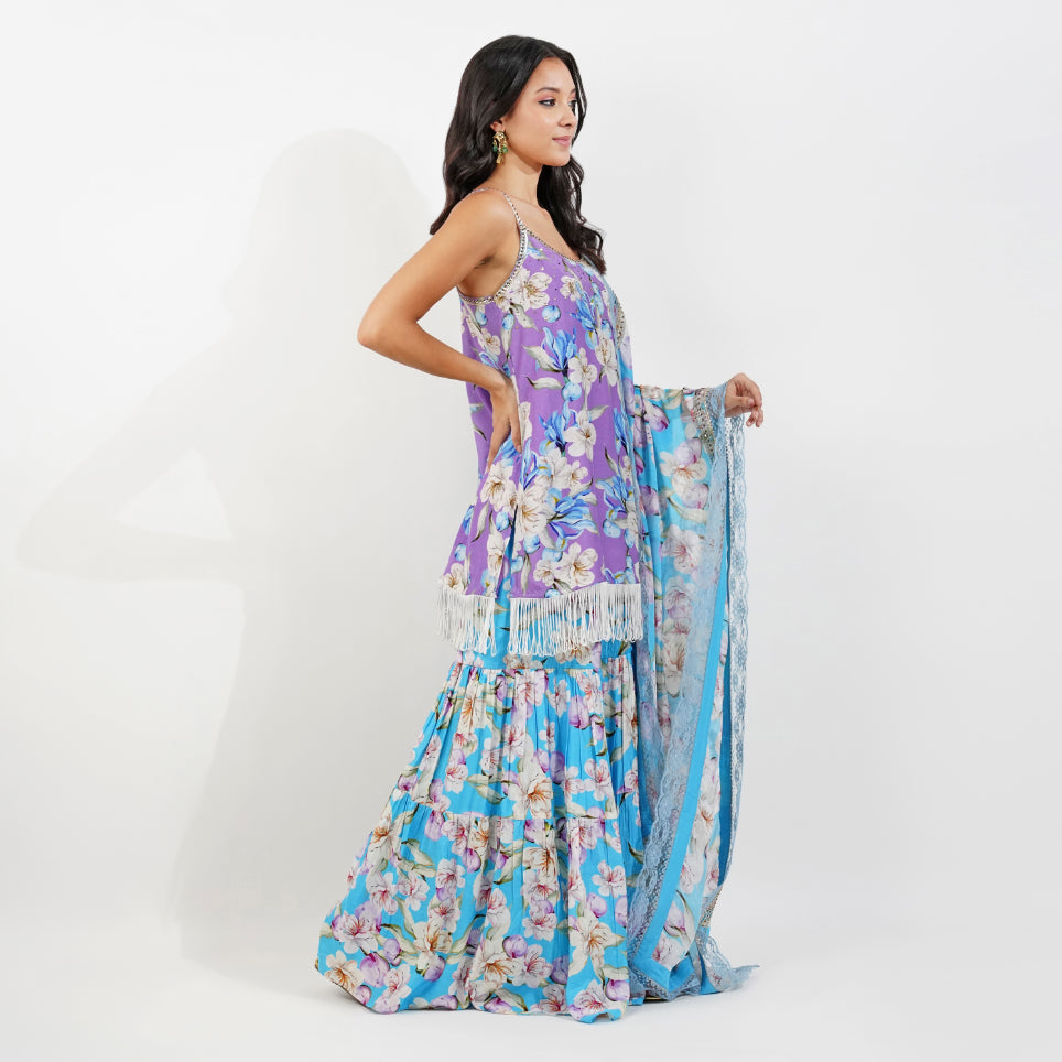 vintage Floral Garara Set