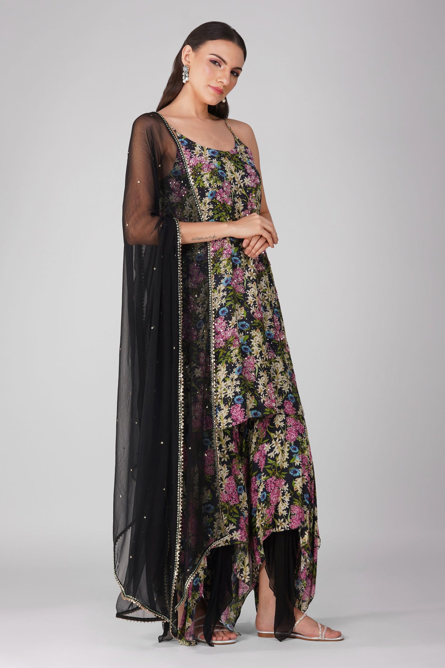 Flower garden black garara set