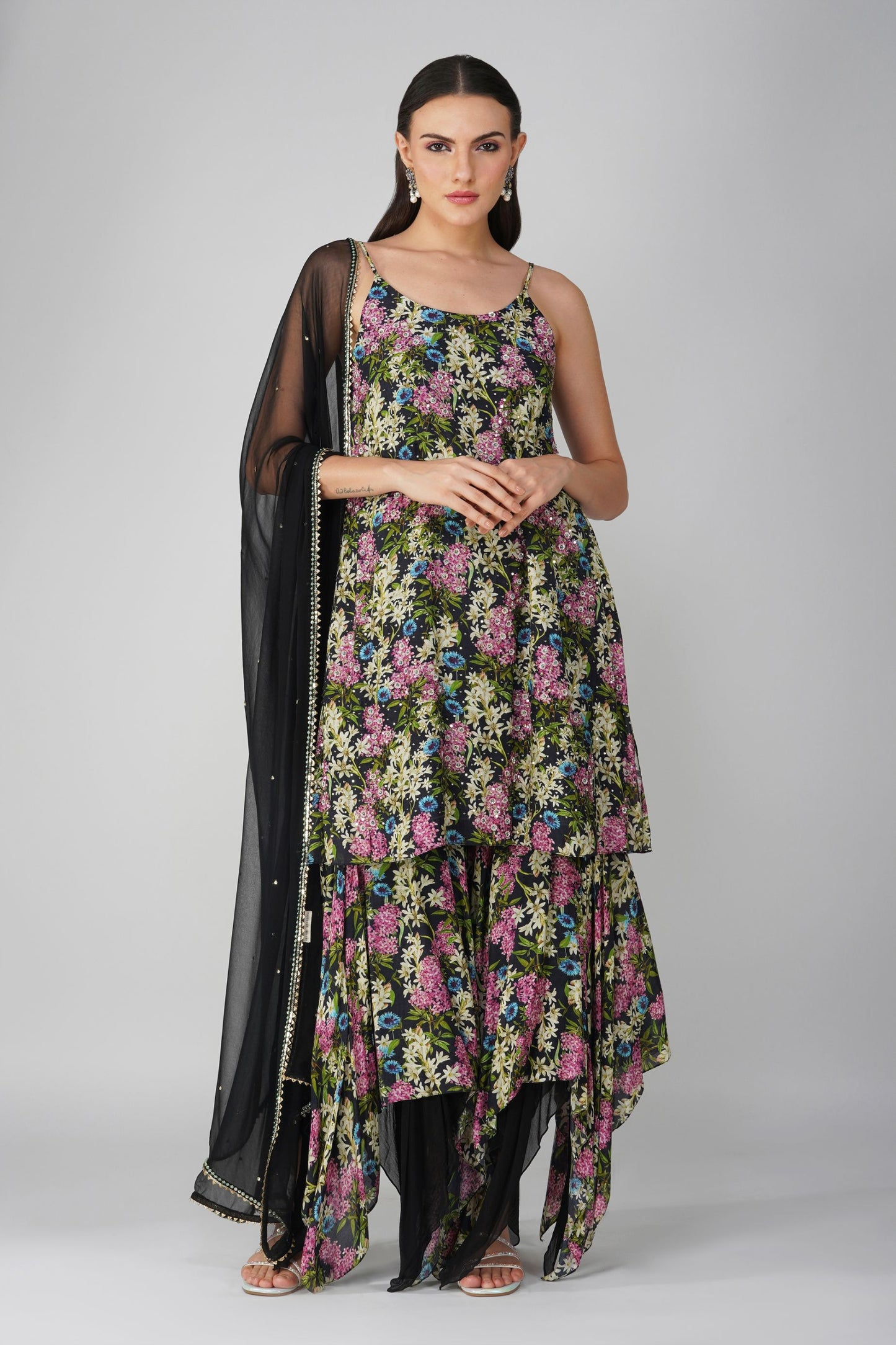 Flower garden black garara set