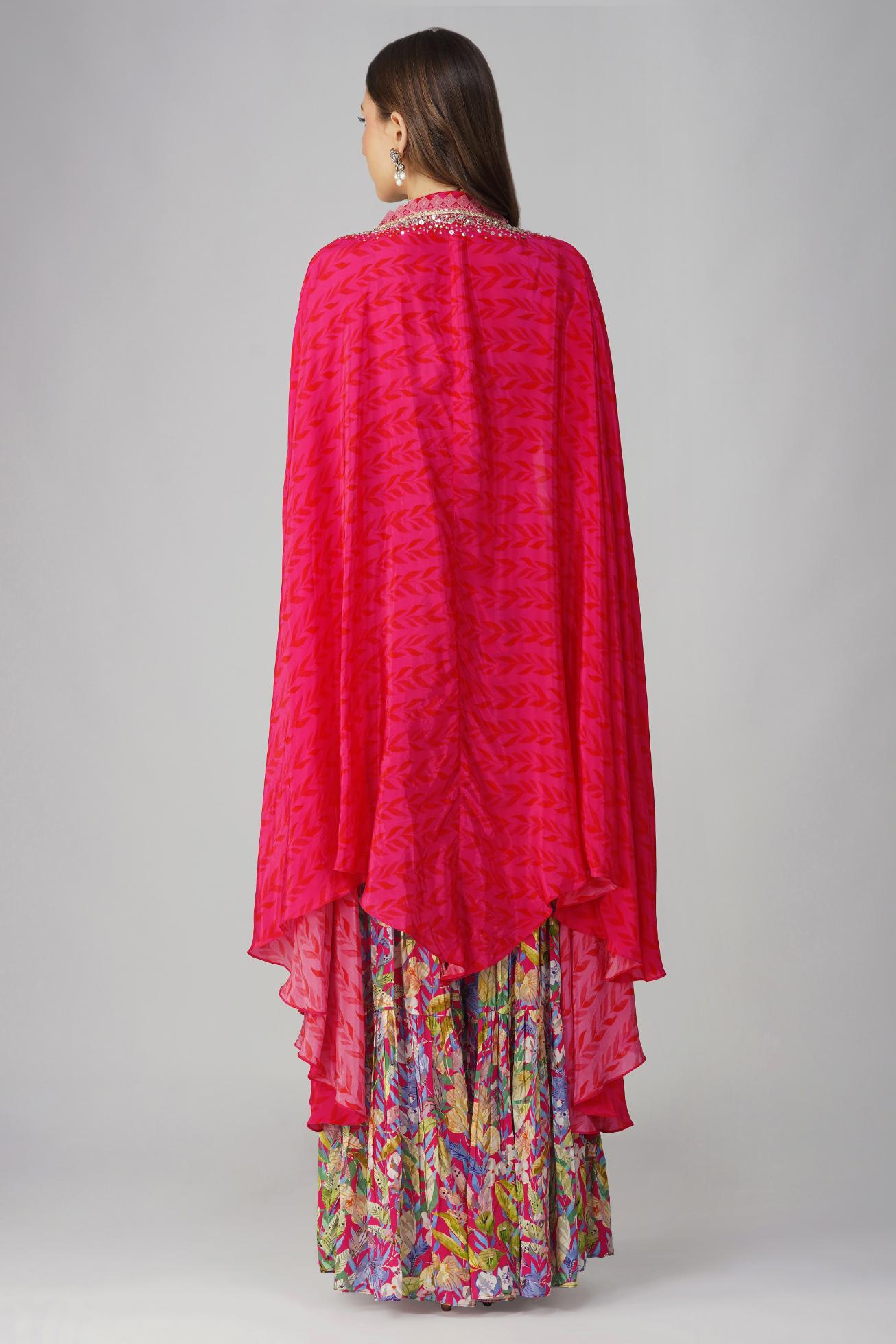 MULTI LEAF PRINT CAPE SET