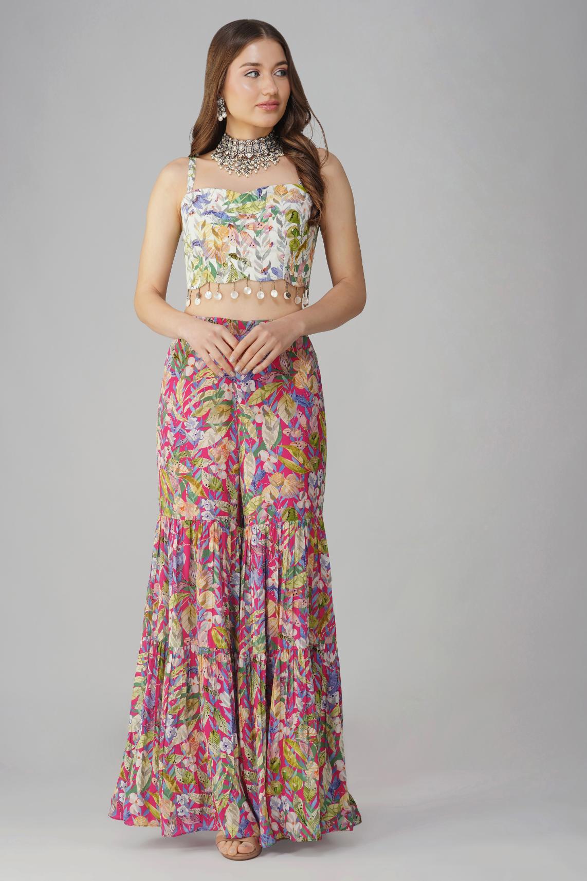 MULTI LEAF PRINT CAPE SET