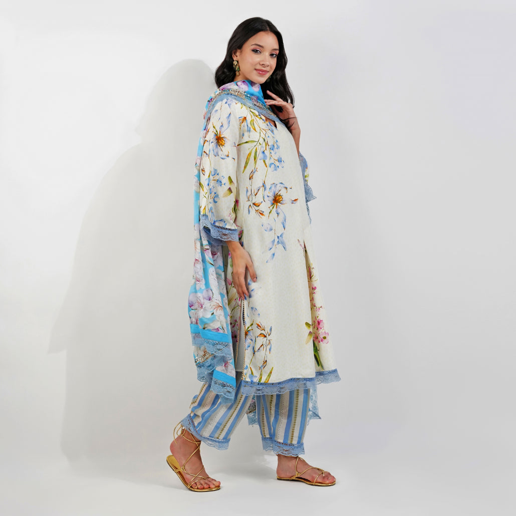 Summer Floral Kurta Set