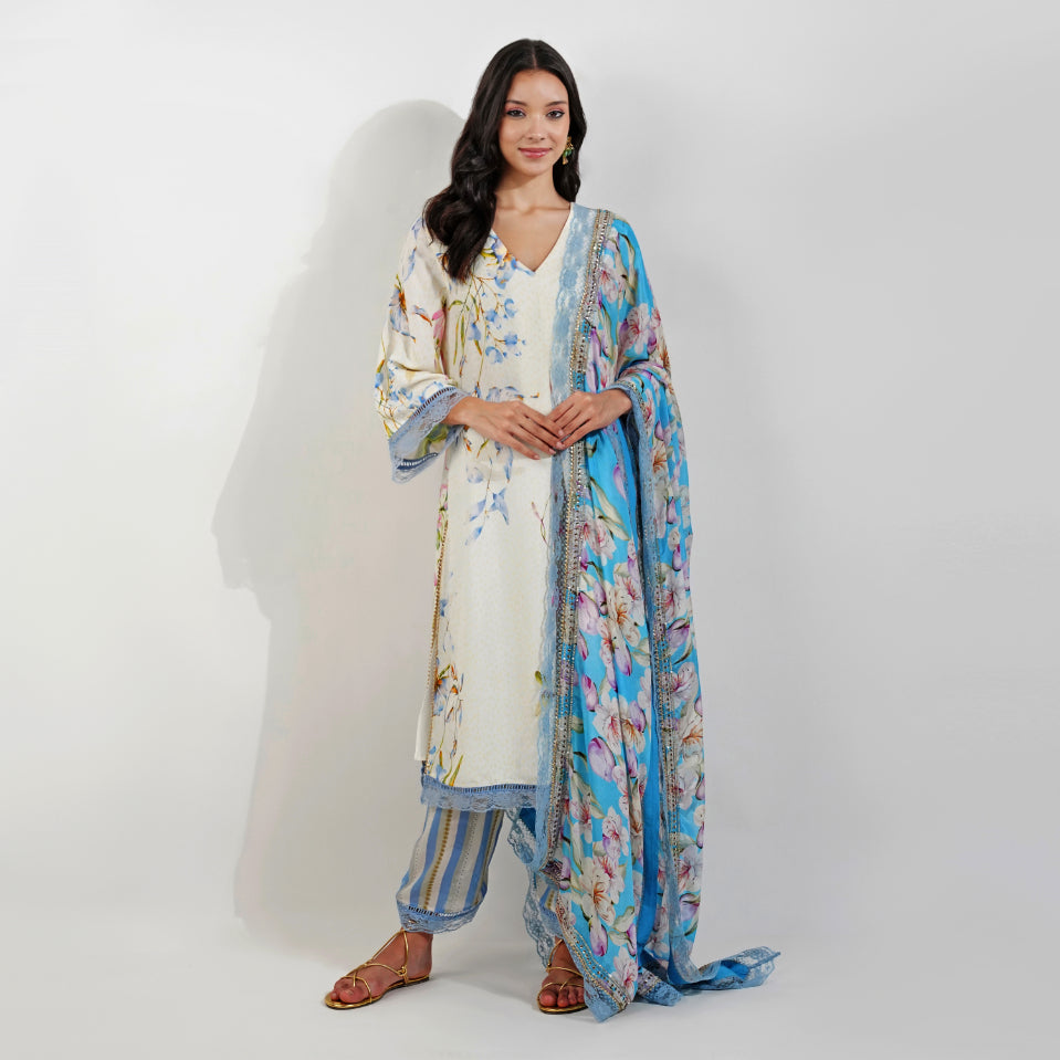 Summer Floral Kurta Set