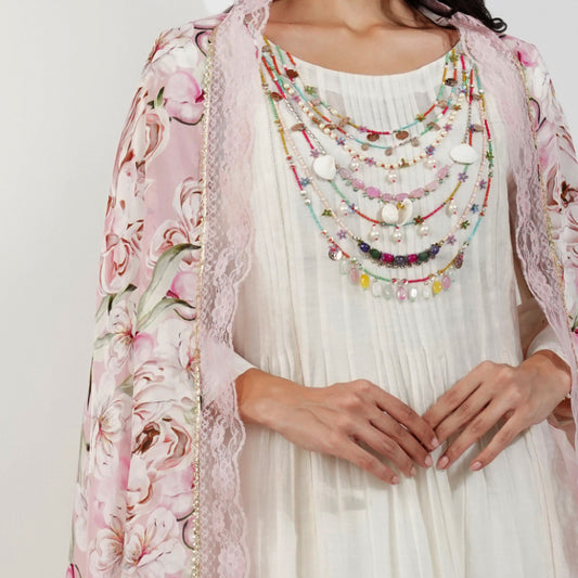 Flirty Pleats Shabby-Chic Kurta Set