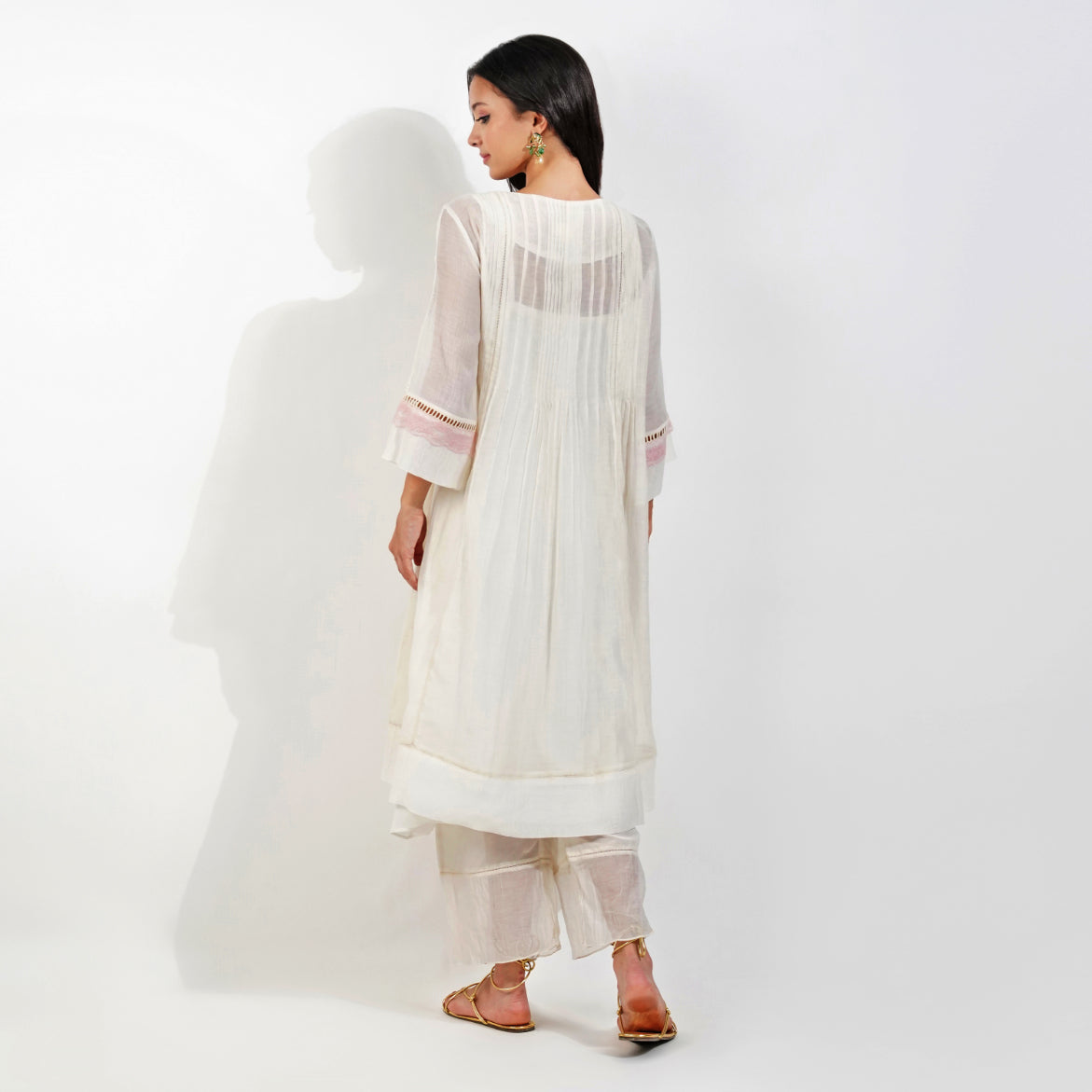 Flirty Pleats Shabby-Chic Kurta Set