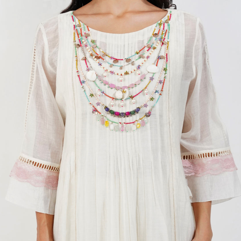 Flirty Pleats Shabby-Chic Tunic set
