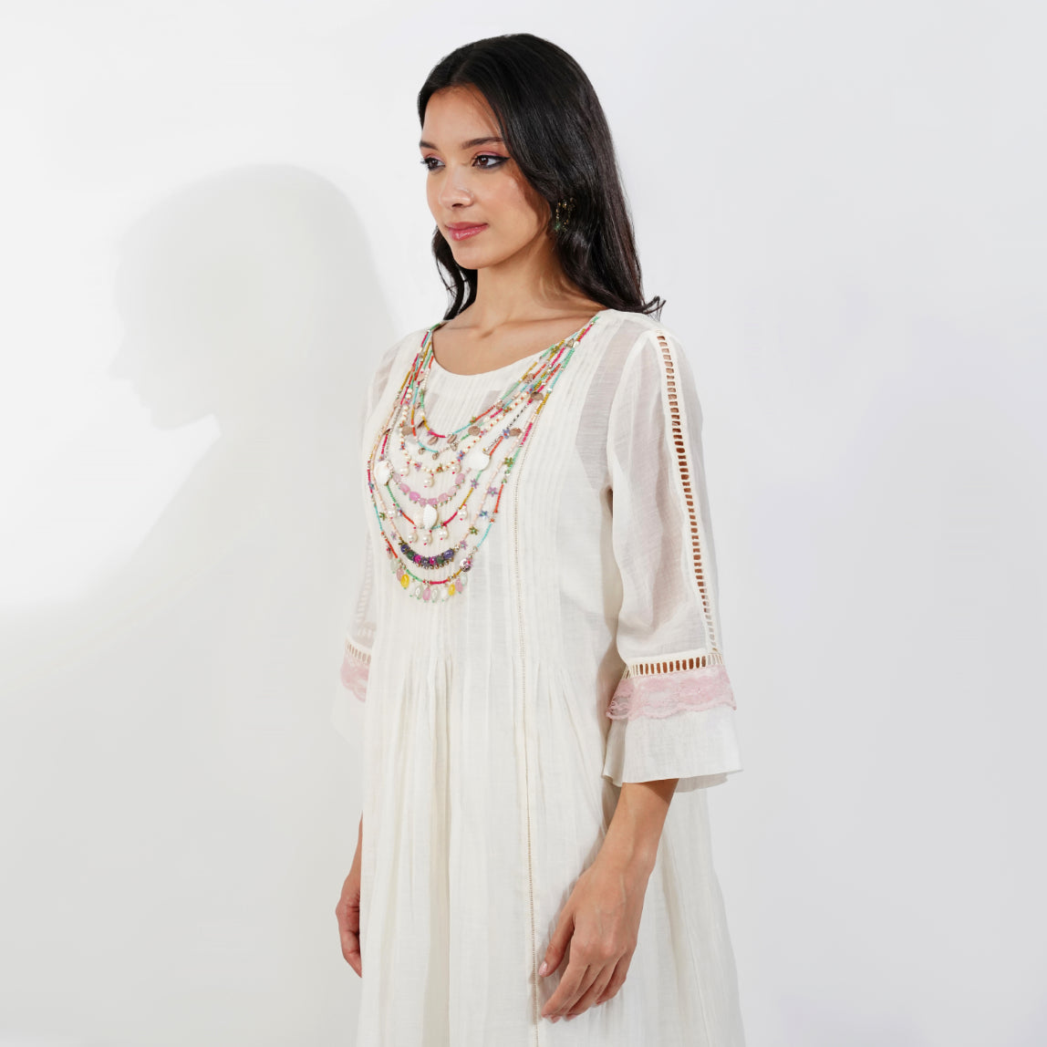 Flirty Pleats Shabby-Chic Kurta Set