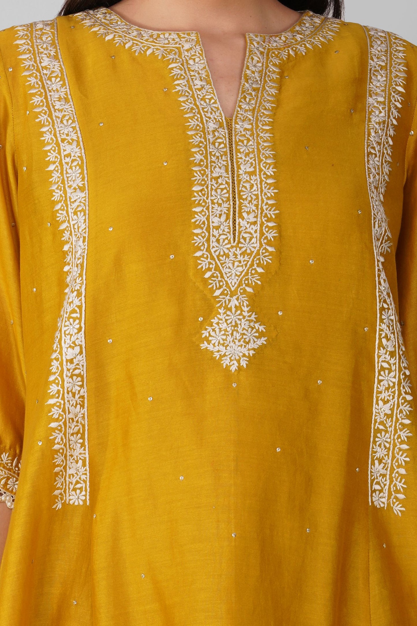 flower border haldi kurta set