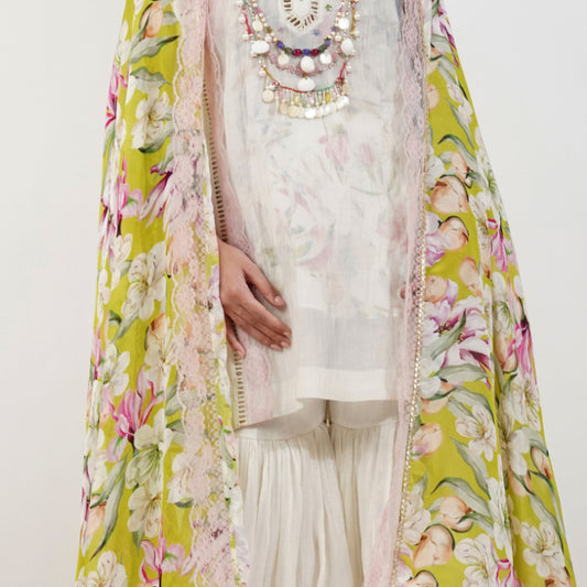 Shabby Chic Floral Garara Set