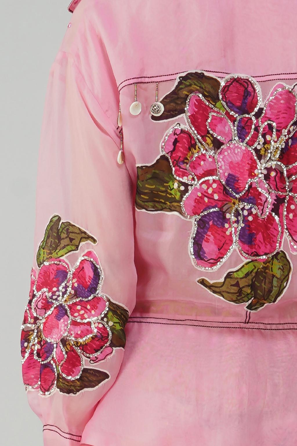 BIG FLOWER TIE-UP TOP SET