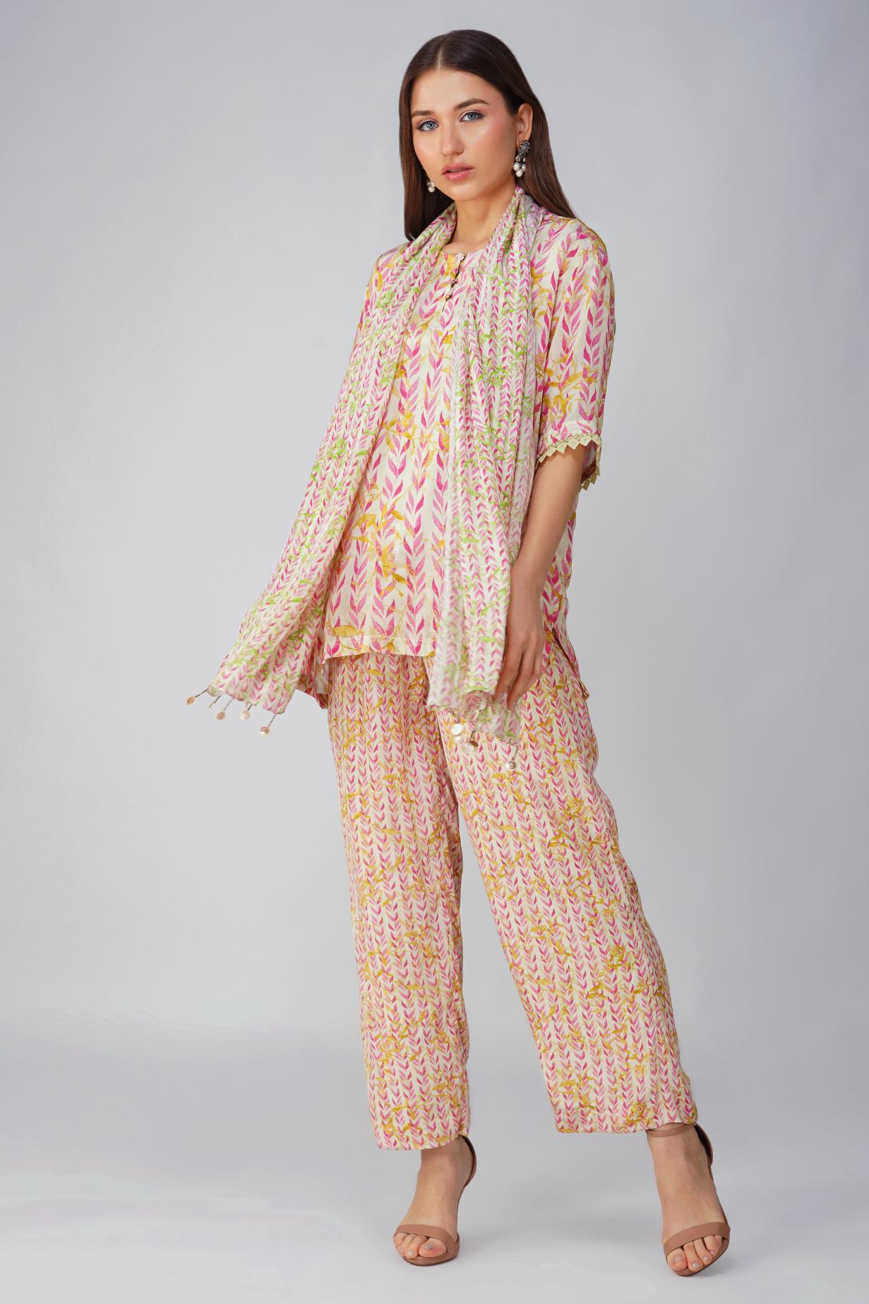PINK LEAF CO-ORD SET