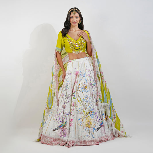 Summer floral Lehenga Set