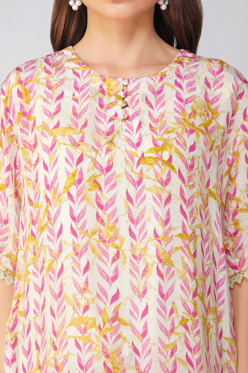 PINK LEAF CO-ORD SET