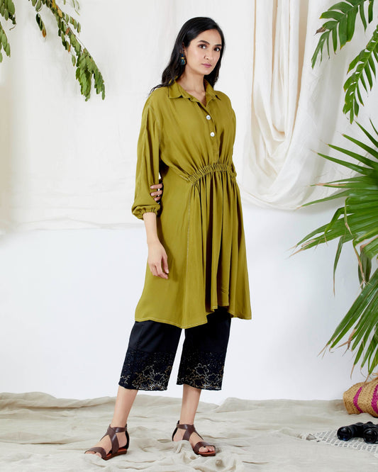 FRONT GATHERED TUNIC SET