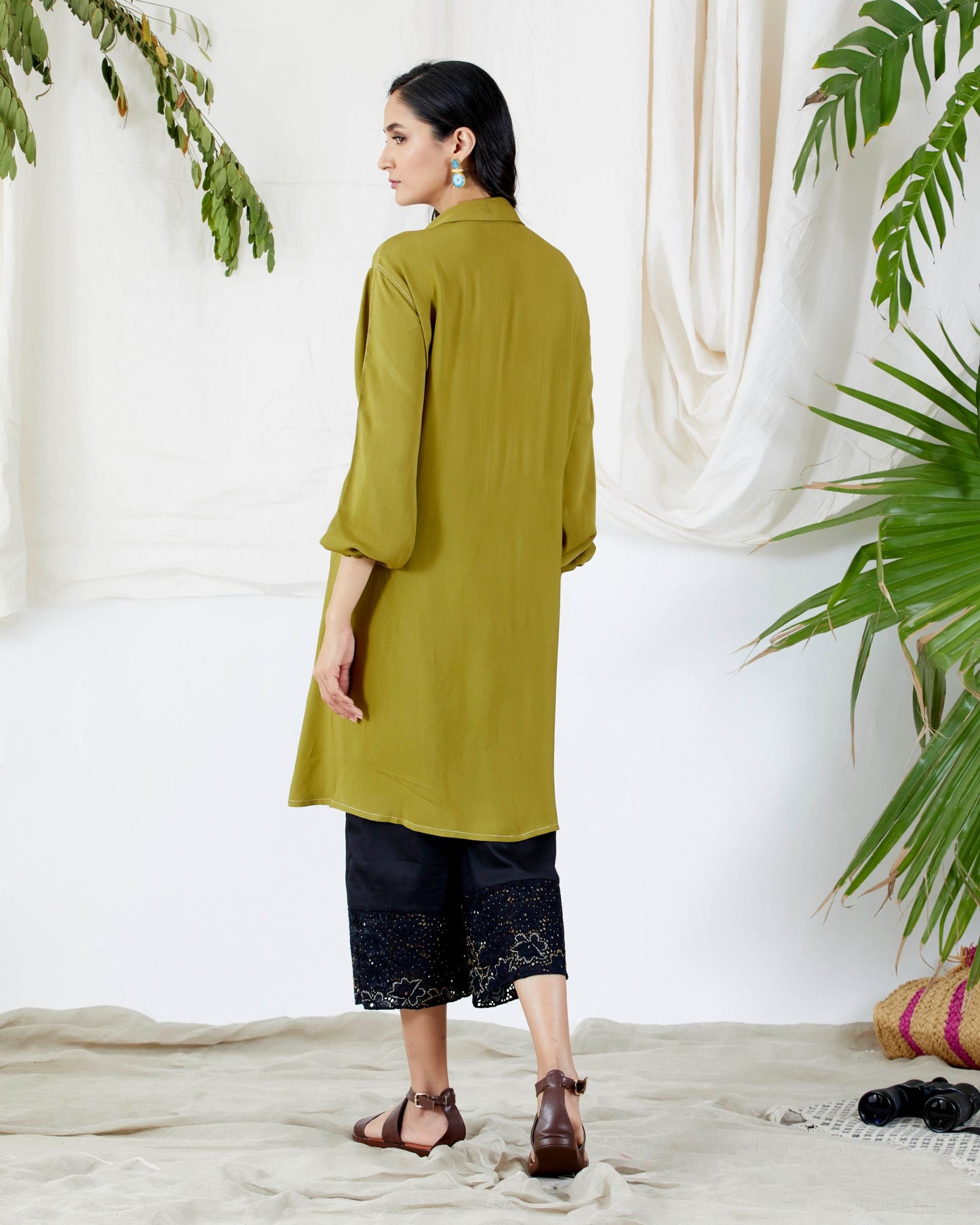 FRONT GATHERED TUNIC SET