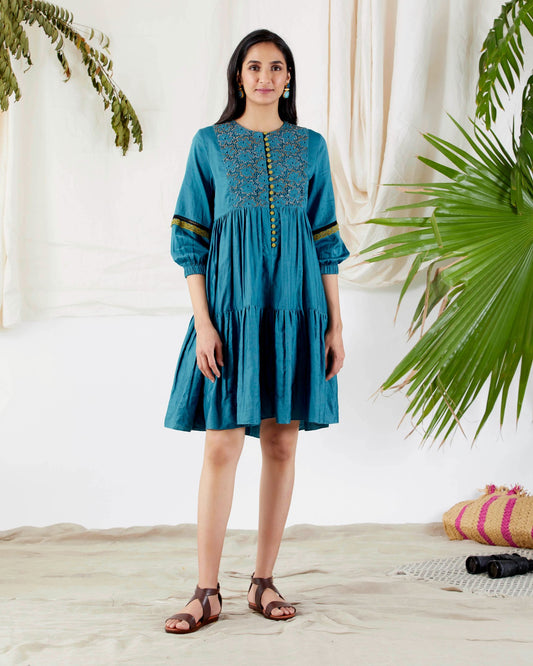 BRODERIE ANGLAISE TIERED DRESS