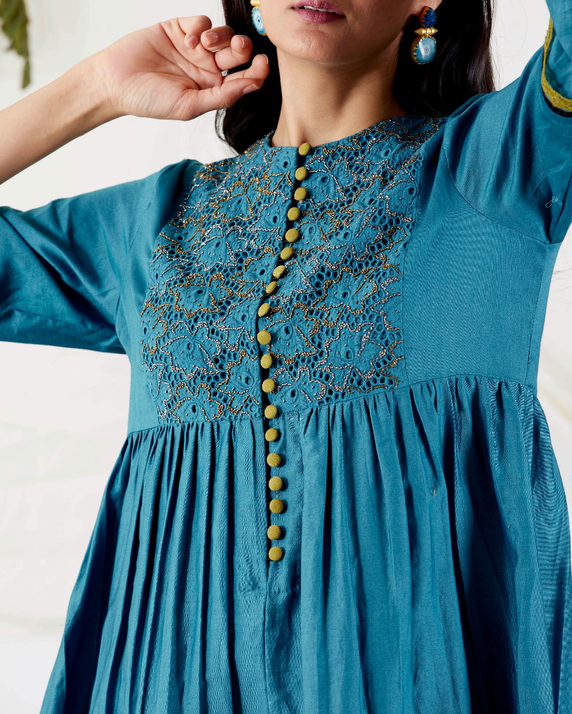 BRODERIE ANGLAISE TIERED DRESS
