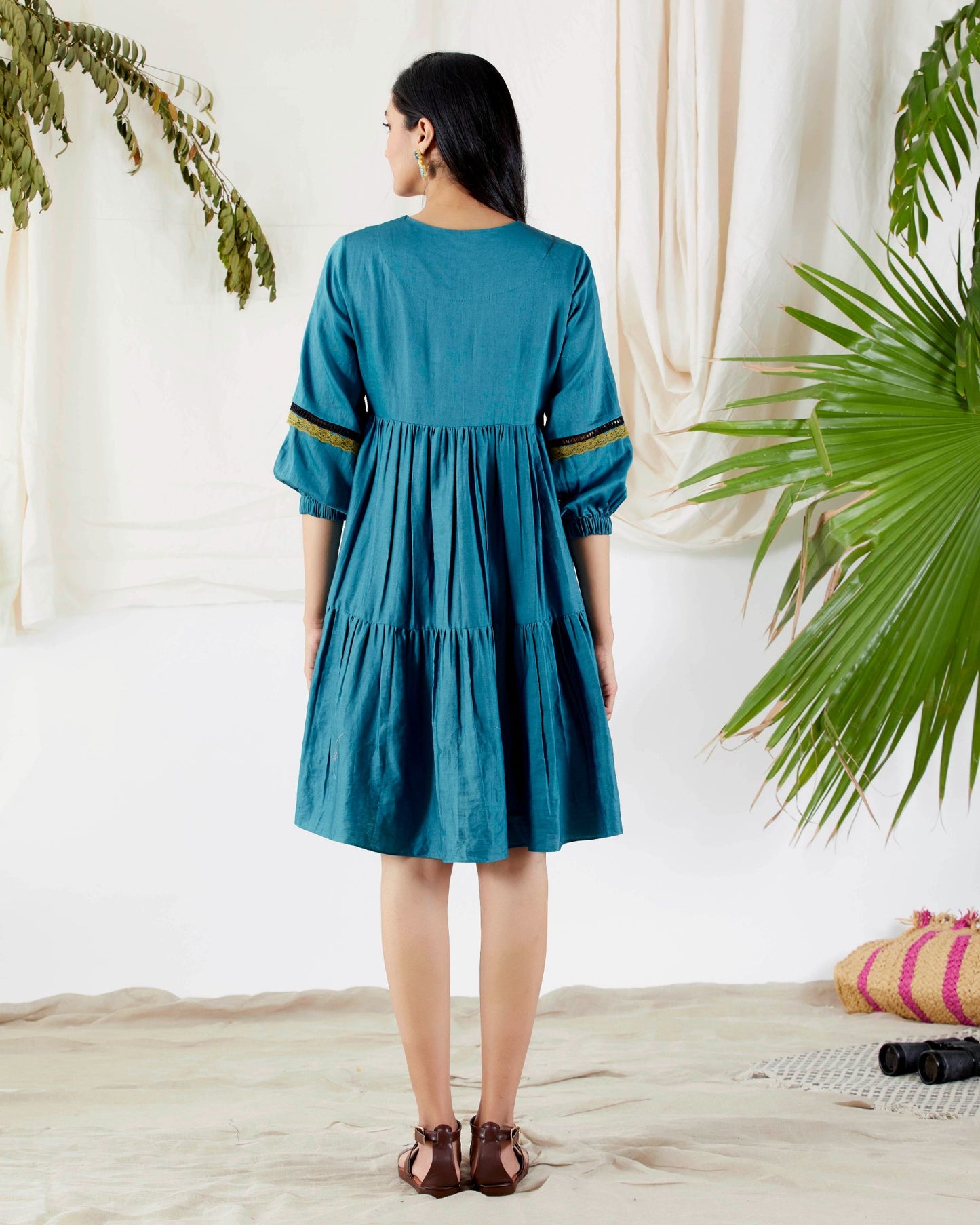 BRODERIE ANGLAISE TIERED DRESS