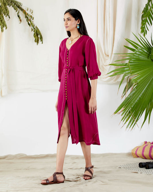 BUTTON DOWN SHIRT DRESS